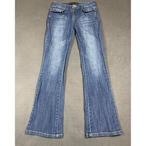 Only Jeans Bootcut Jeans Womens 27 Blue Beaded Pocket Accents Low Rise